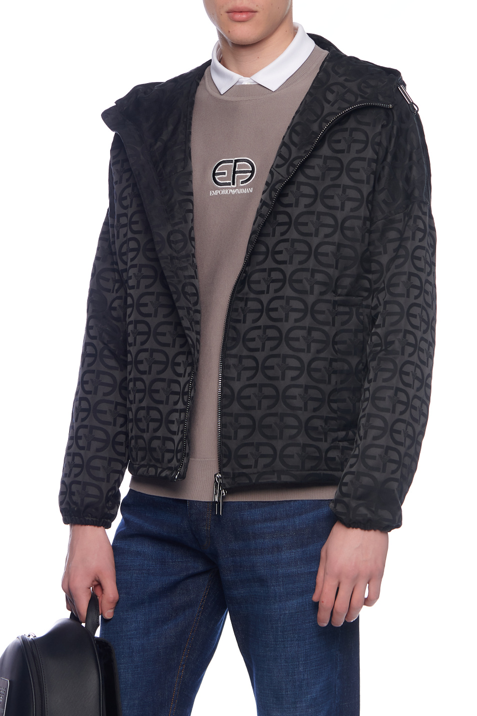 Emporio Armani Куртка из нейлона с жаккардовым логотипом R-EAcreate (цвет ), артикул 3K1BM8-1NWAZ | Фото 4