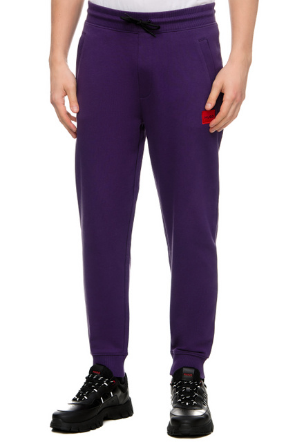 Спортивные брюки Doak из натурального хлопка|Основной цвет:Фиолетовый|Артикул:50447963 | Фото 1