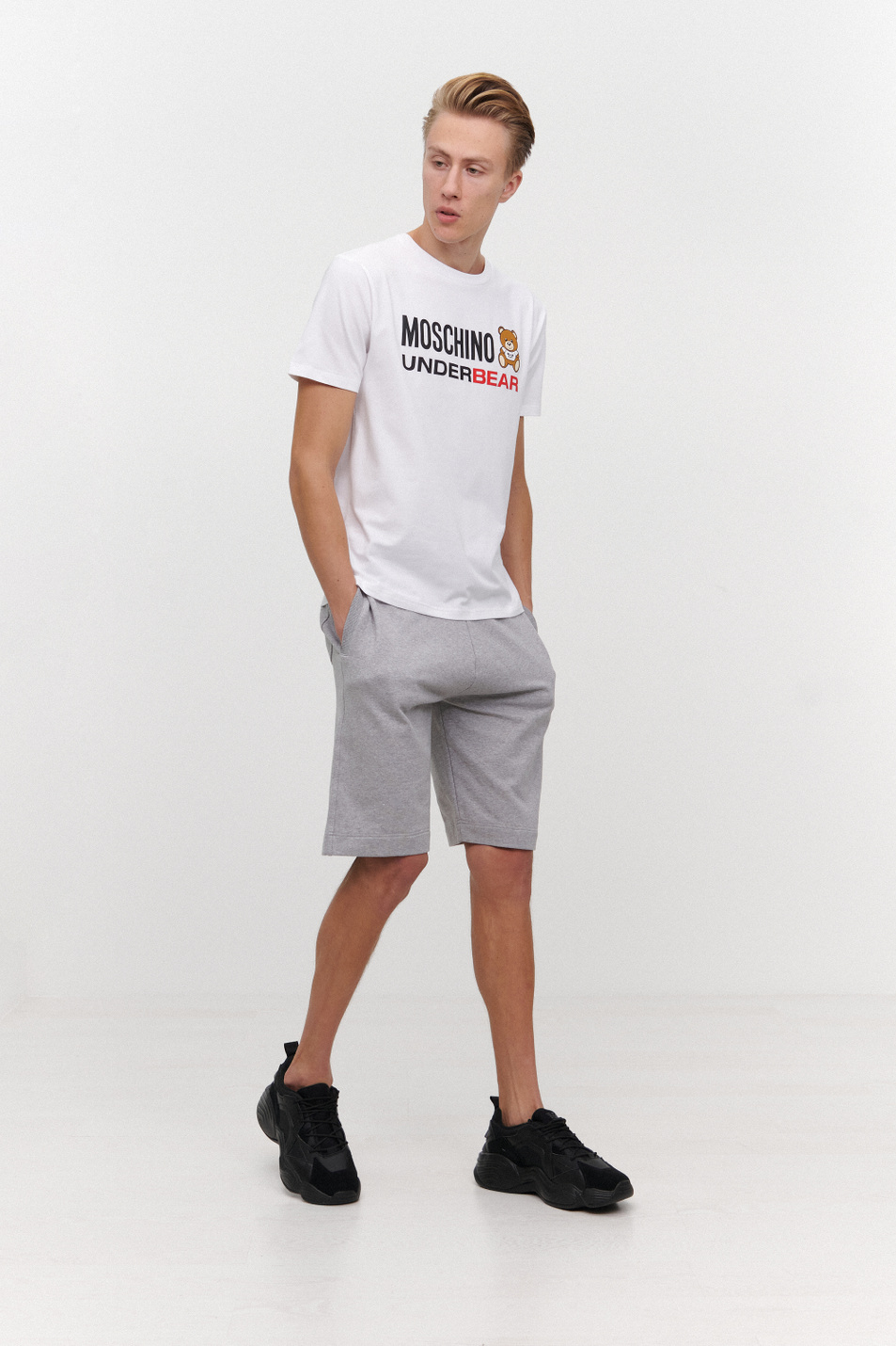 Мужской MOSCHINO underwear Футболка из эластичного хлопка (цвет ), артикул A1914-8107 | Фото 4