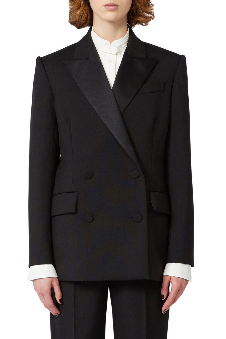 Женский Weekend Max Mara Пиджак BRIGIDA1234 с атласными лакцканами (цвет ), артикул 2525046013 | Фото 3