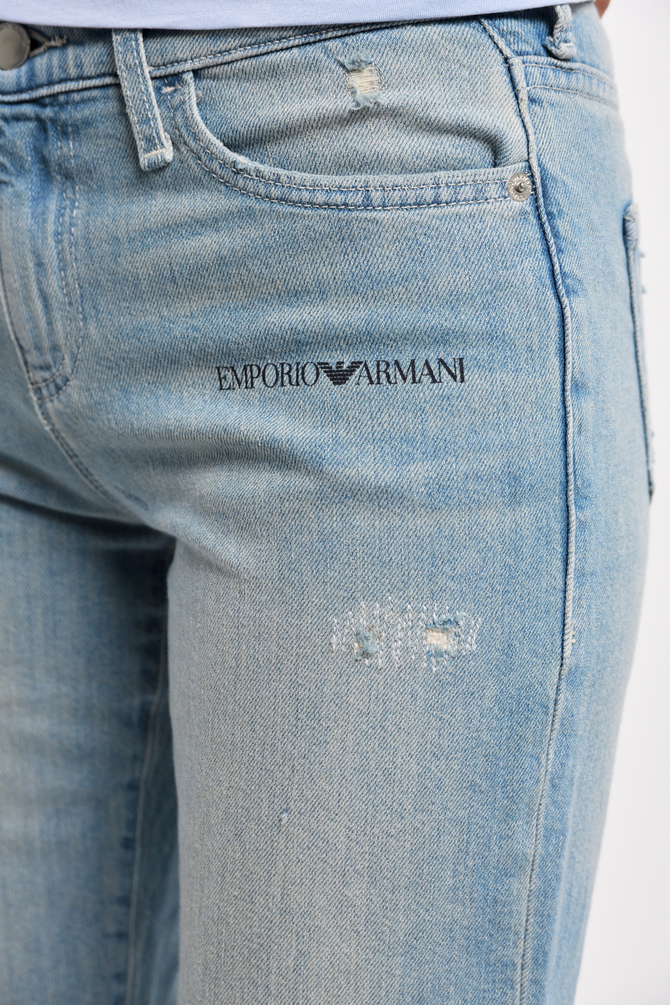 Женский Emporio Armani Джинсы зауженного кроя (цвет ), артикул 3H2J15-2D5NZ | Фото 4