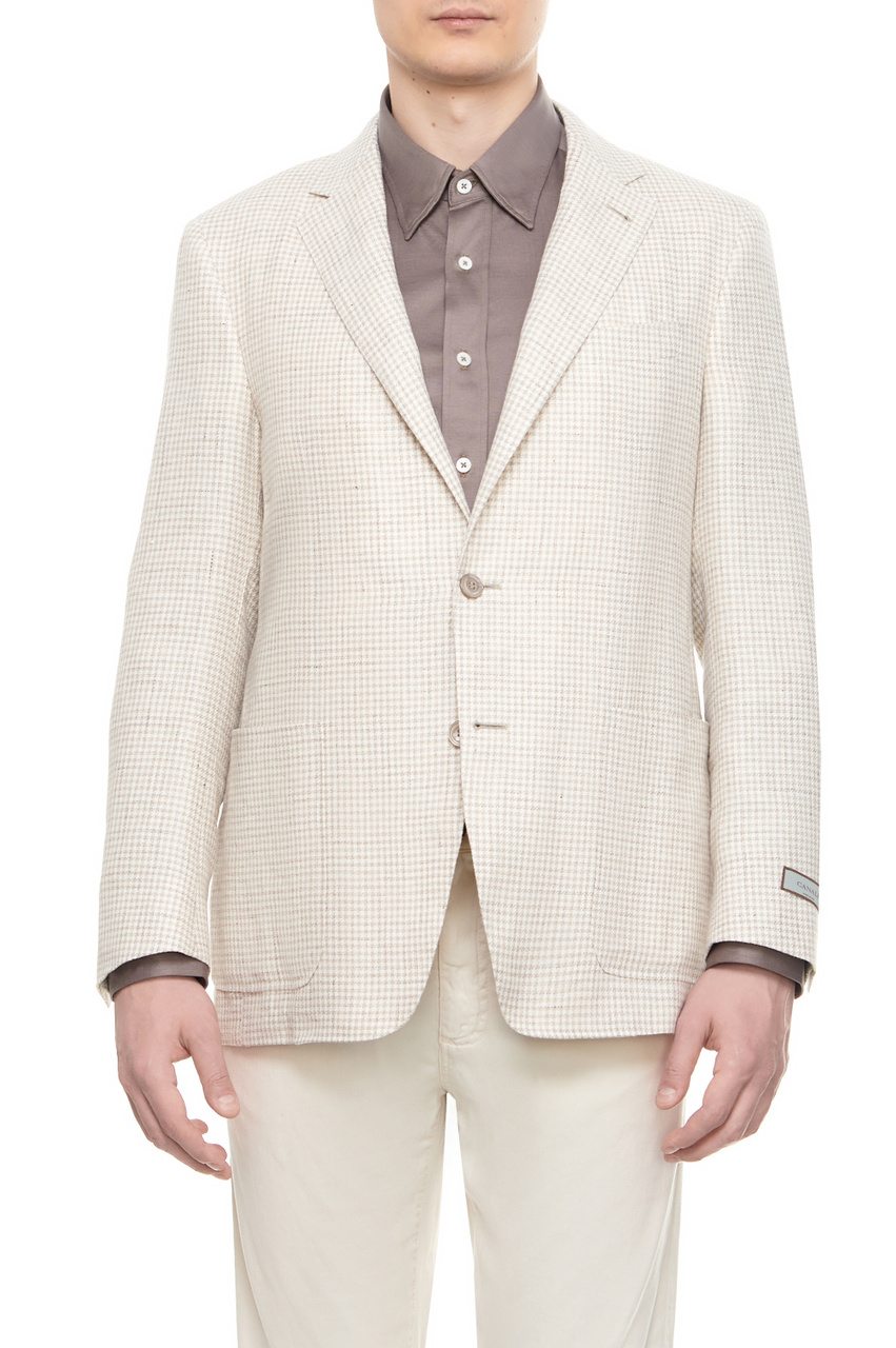 Пиджак с накладными карманами|Основной цвет:Кремовый|Артикул:23275CF02002 | Фото 1