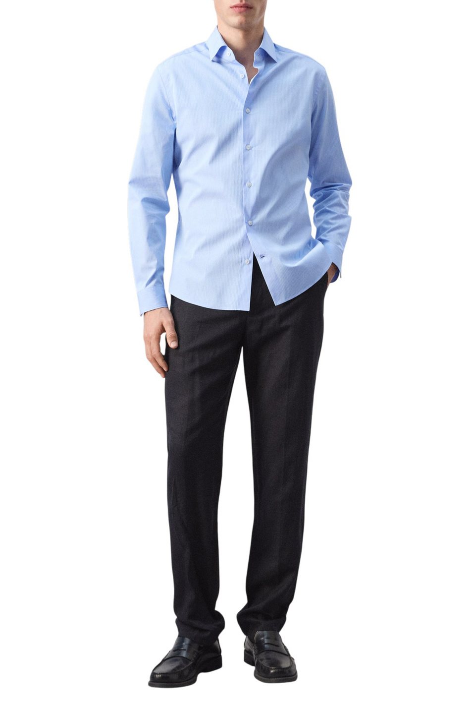 Мужской Mango Man Рубашка VECCHIA из хлопка (цвет ), артикул 27085935 | Фото 2