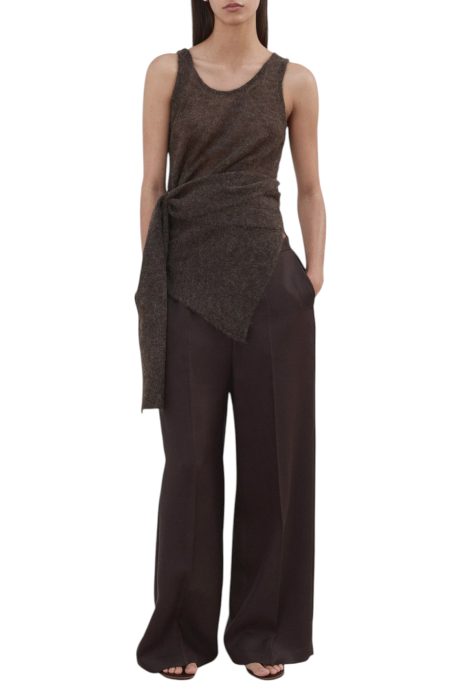 Женский Mango Брюки FLUID с высокой посадкой (цвет ), артикул 27065964 | Фото 2