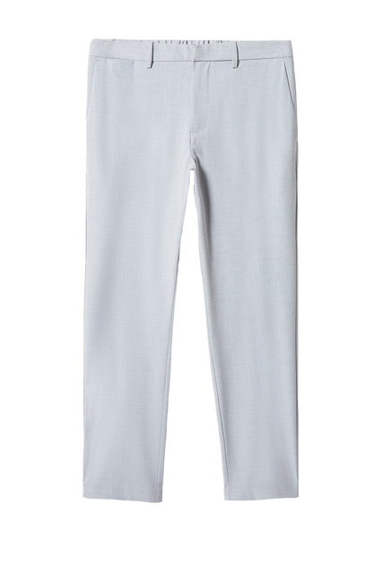 Эластичные брюки BOLOGNA зауженного кроя|Основной цвет:Серый|Артикул:47014380 | Фото 1
