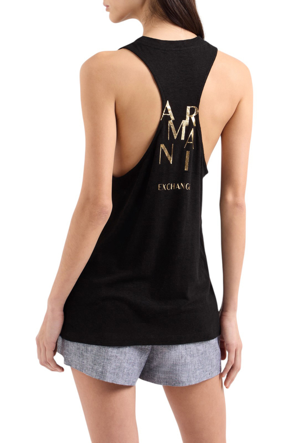 Женский Armani Exchange Топ из вискозы и льна (цвет ), артикул XW000390-AF12899 | Фото 4