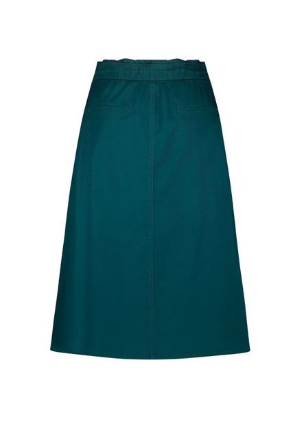 Расклешенная юбка с кулиской на поясе|Основной цвет:Зеленый|Артикул:610102-66217 | Фото 2