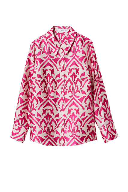 Атласная блузка QUANT с принтом|Основной цвет:Розовый|Артикул:37093852 | Фото 1