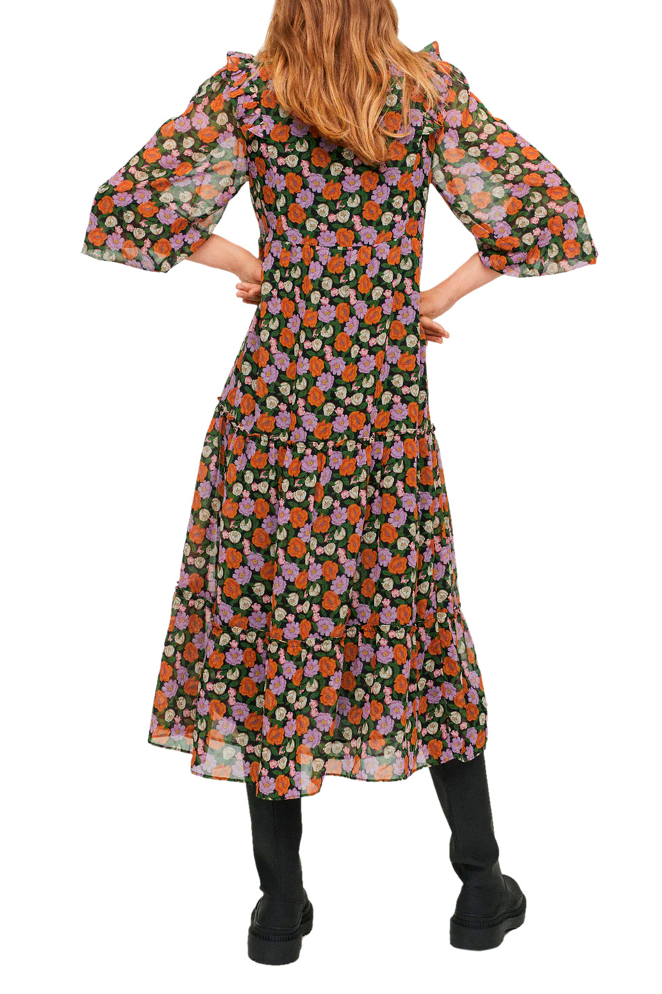 Женский Mango Платье MARGOT с принтом и рукавами-фонариками (цвет ), артикул 17043787 | Фото 3