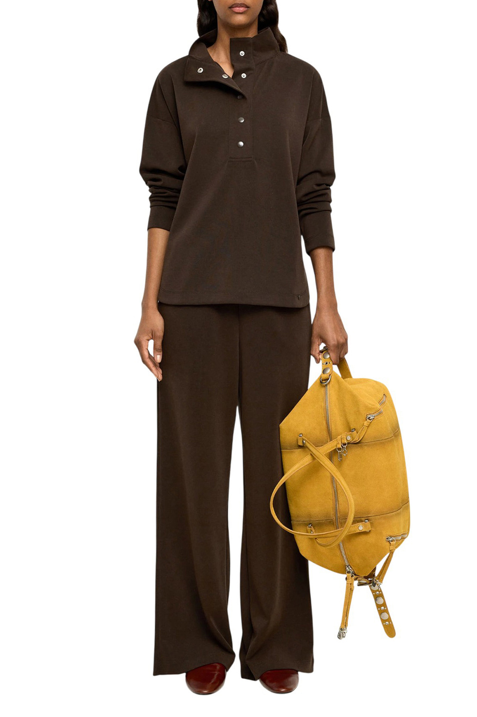 Толстовка однотонная|Основной цвет:Коричневый Женский Parfois Толстовка однотонная (цвет ), артикул 239493 | Фото 2