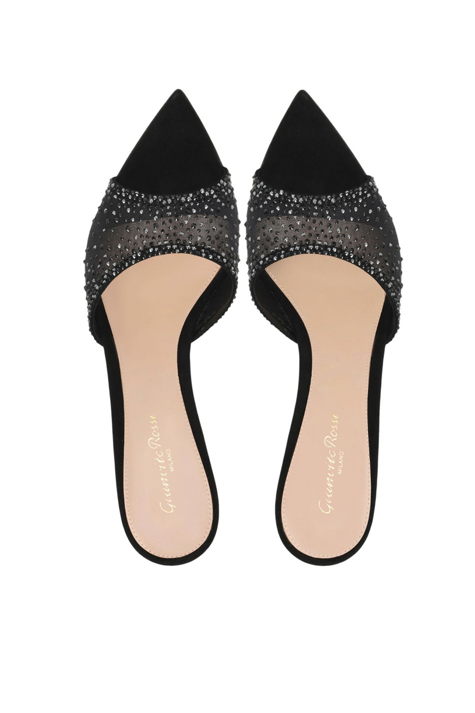 Женский Gianvito Rossi Мюли RANIA с отделкой стразами (цвет ), артикул G15040.85RIC.COZNENE | Фото 3