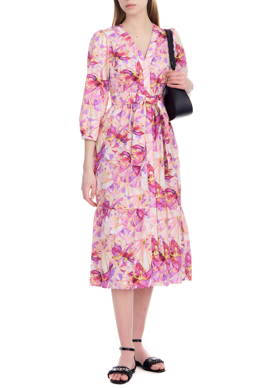 Платье из натурального хлопка|Основной цвет:Разноцветный|Артикул:WA3112TS456 | Фото 1