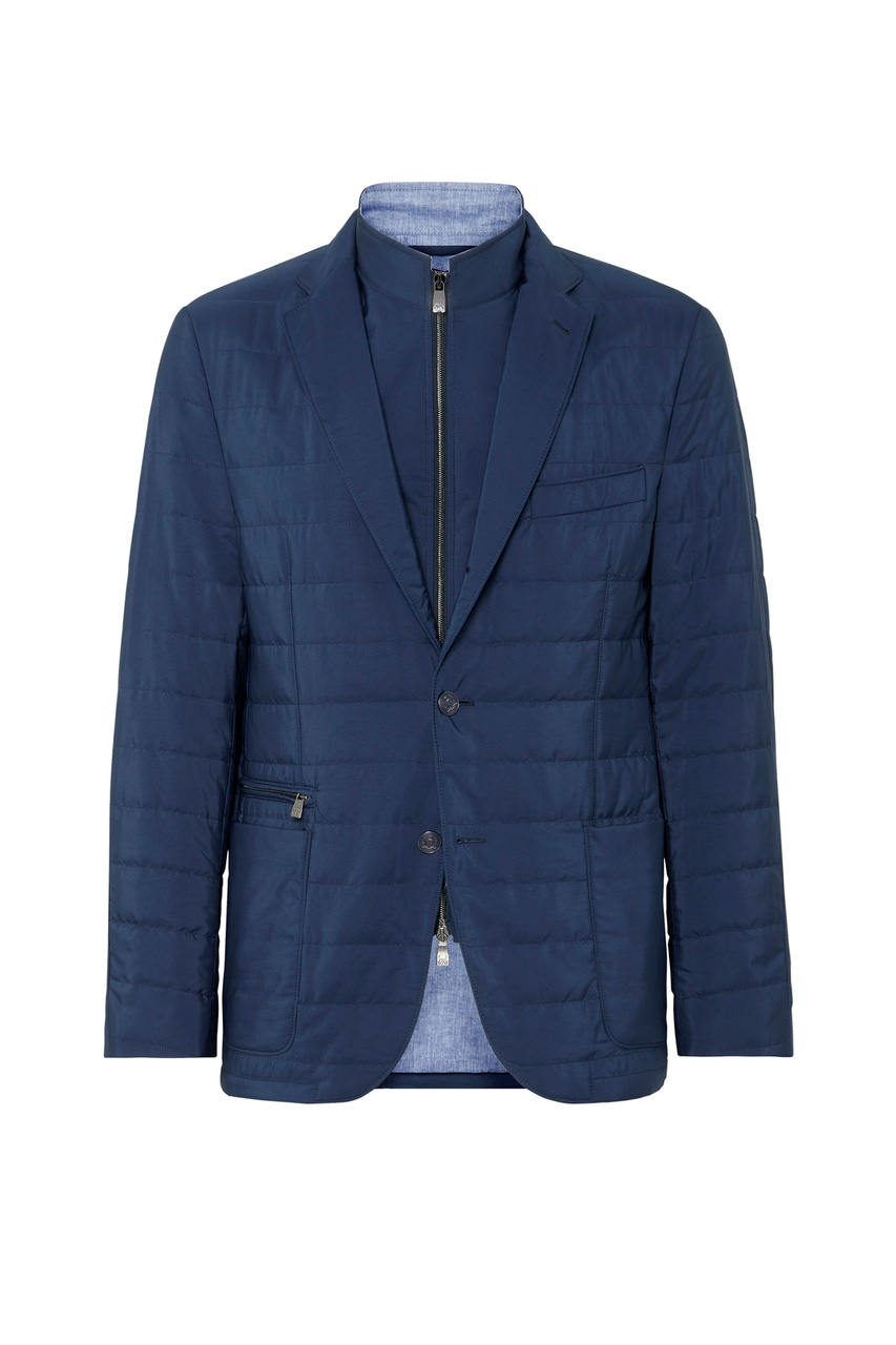 Куртка со съемным жилетом|Основной цвет:Синий|Артикул:936S24-9313051 | Фото 1