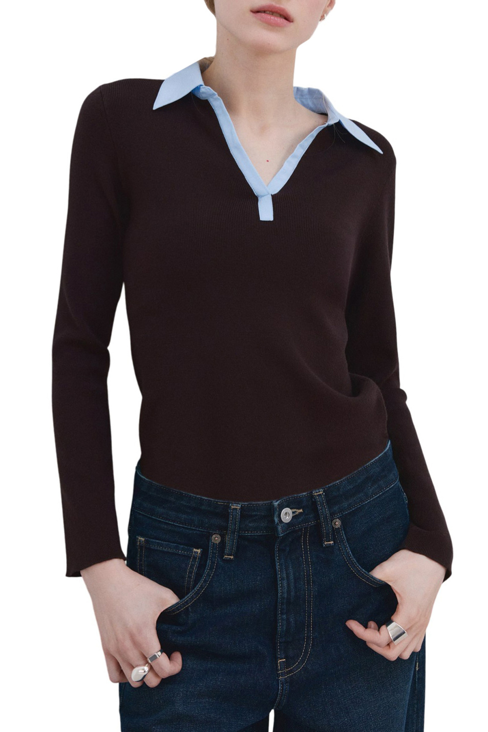 Женский Mango Джемпер-поло MARI изсмесовой вискозы (цвет ), артикул 27051330 | Фото 3