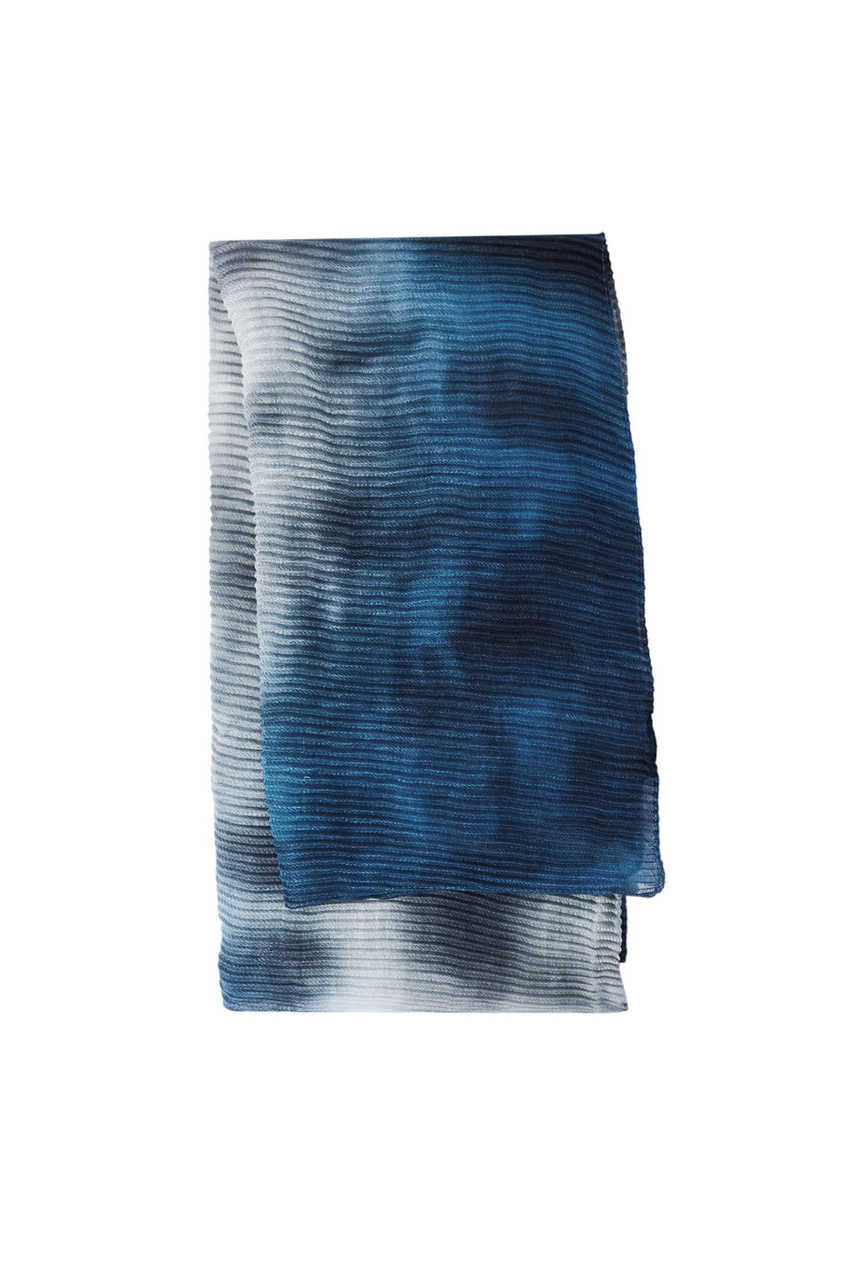 Шарф с принтом|Основной цвет:Синий|Артикул:216260 | Фото 1