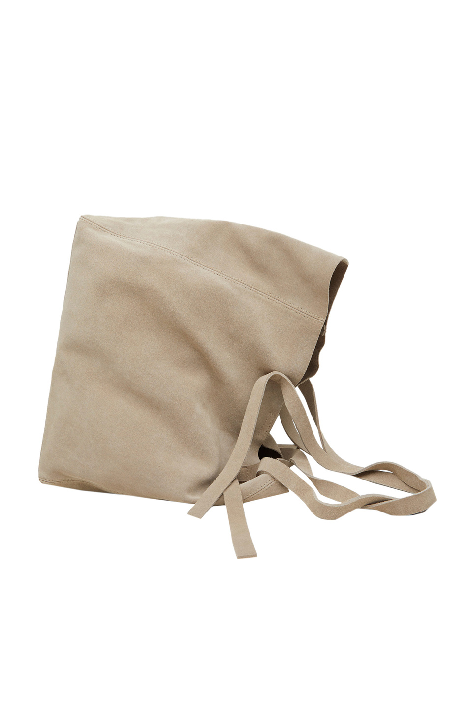 Сумка-шоппер FRAN из замшевой кожи|Основной цвет:Кремовый Женский Mango Сумка-шоппер FRAN из замшевой кожи (цвет ), артикул 37010370 | Фото 3