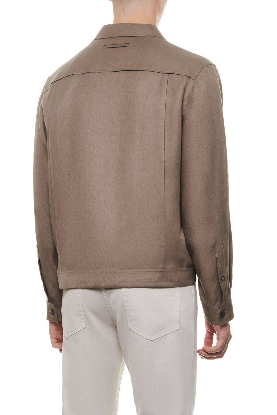 Мужской Zegna Куртка-рубашка из чистого льна (цвет ), артикул UDV13A7-SOT41-028G | Фото 4
