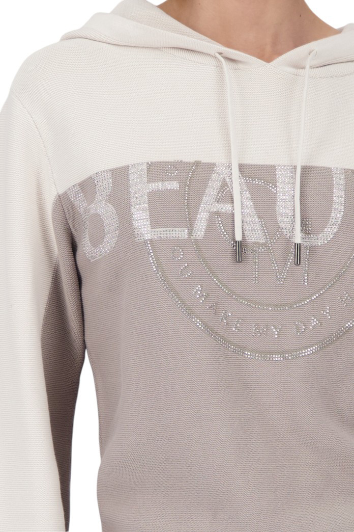 Женский Monari Худи из хлопка со стразами (цвет ), артикул 808976 | Фото 5