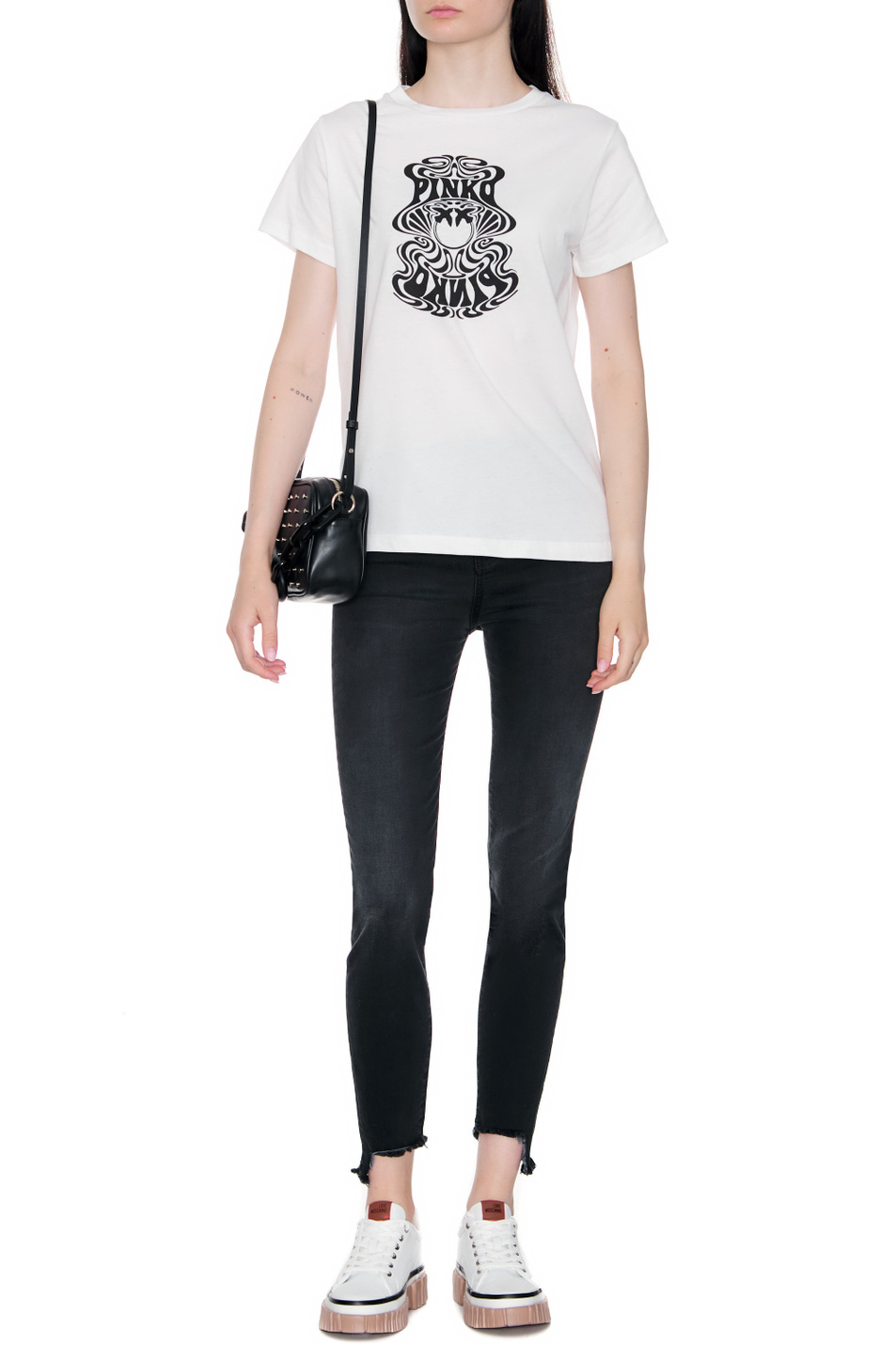 Женский Pinko Джинсы SABRINA из смесового хлопка (цвет ), артикул 1J10YQY78P | Фото 3