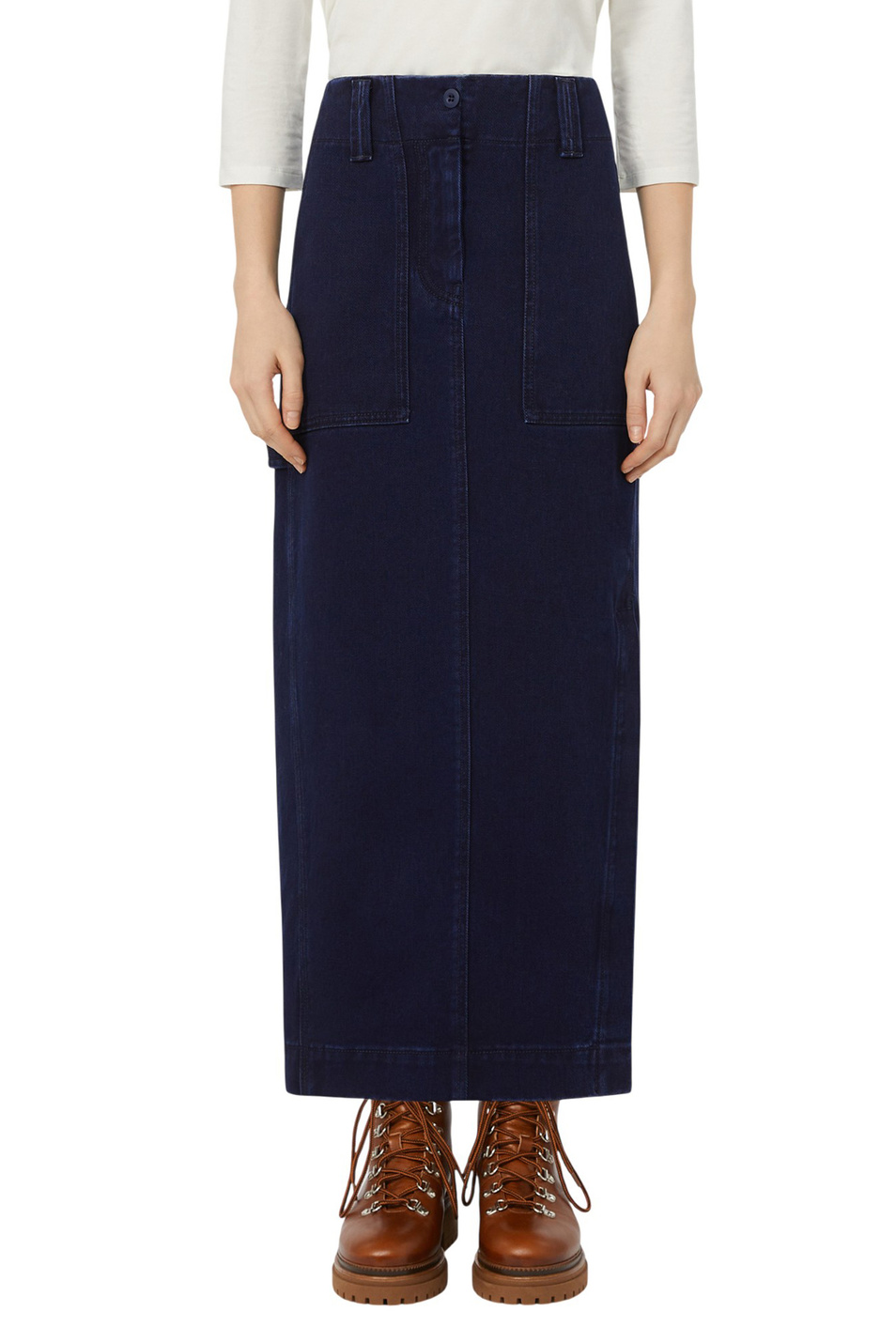 Женский Weekend Max Mara Юбка-макси VALIKA джинсовая (цвет ), артикул 2525106042 | Фото 3