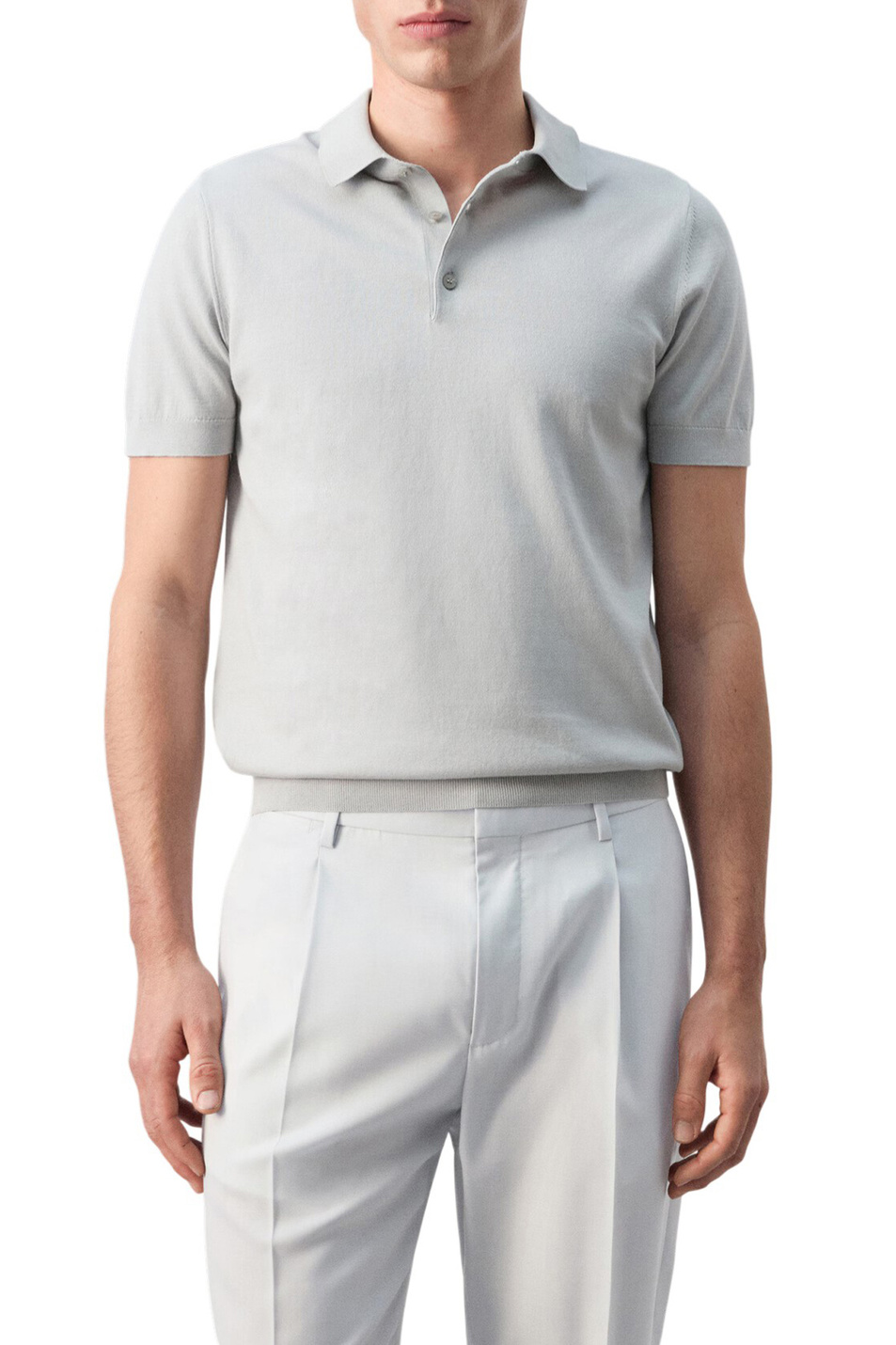 Мужской Mango Man Поло ARRAONA из хлопка (цвет ), артикул 27035945 | Фото 1