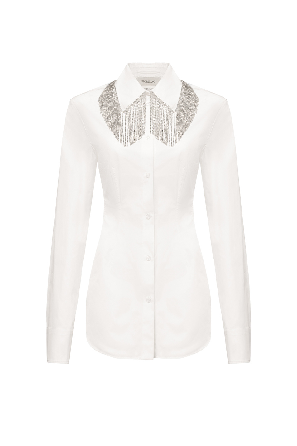 Женский Sportmax Блузка PESI из хлопка со стразами (цвет ), артикул 2622196041 | Фото 1
