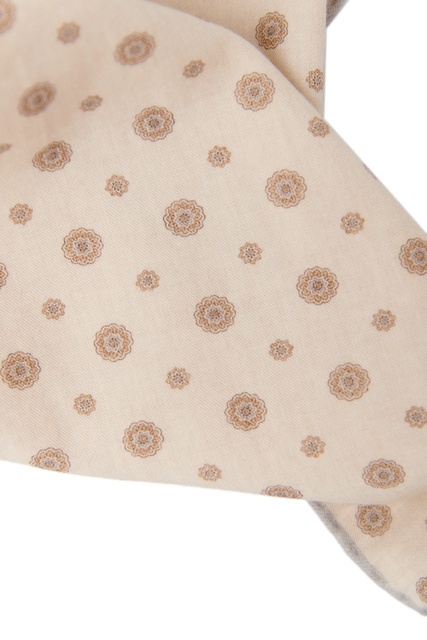 Карманный платок из шерсти и хлопка|Основной цвет:Бежевый|Артикул:TES0E066 | Фото 2