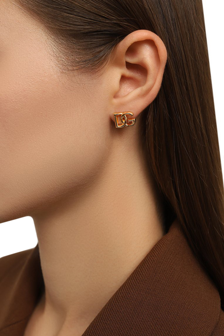 Женский Dolce & Gabbana Серьги с логотипом (цвет ), артикул WEP6L2-W1111 | Фото 3