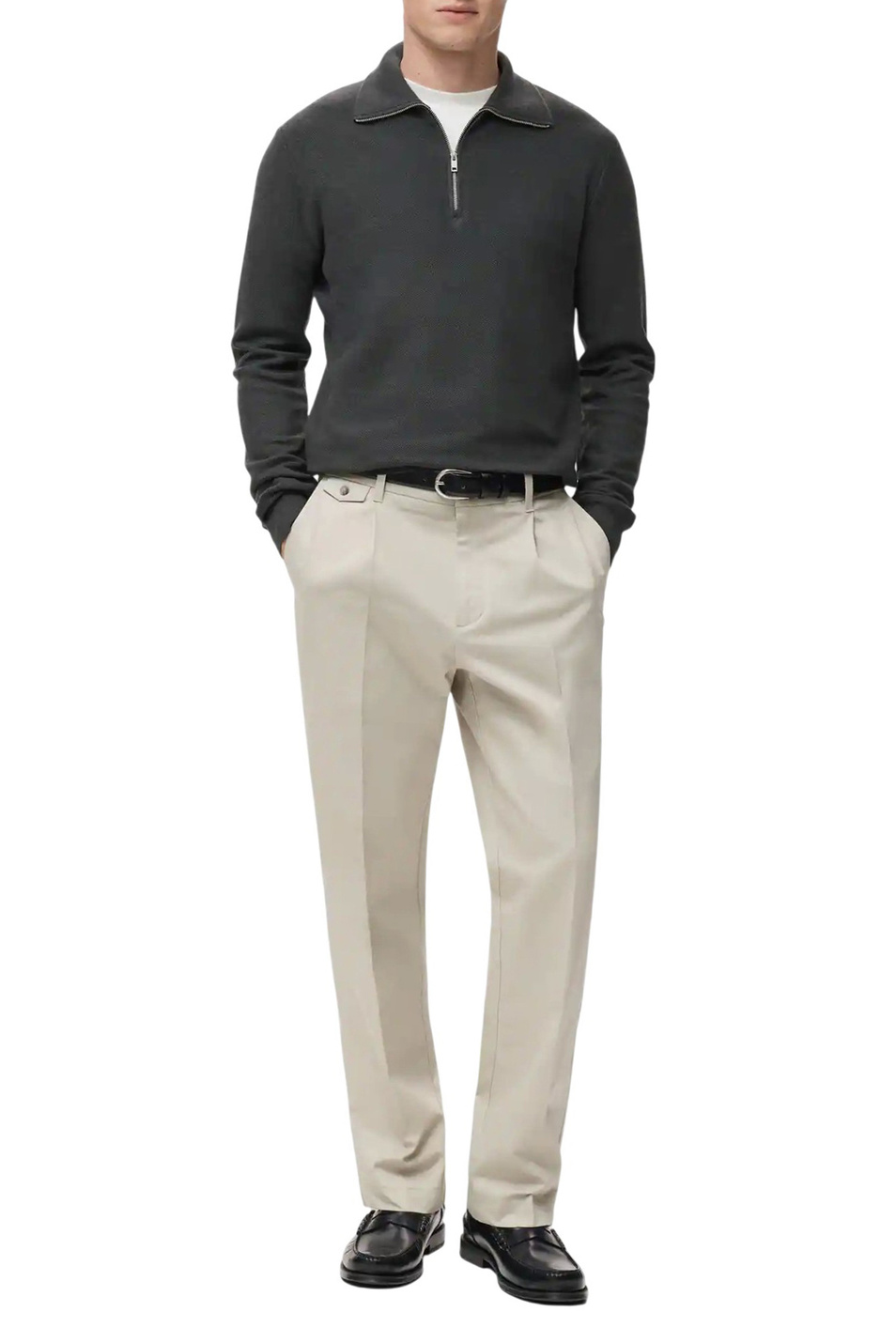 Мужской Mango Man Джемпер TENP с воротником на молнии (цвет ), артикул 27041282 | Фото 2