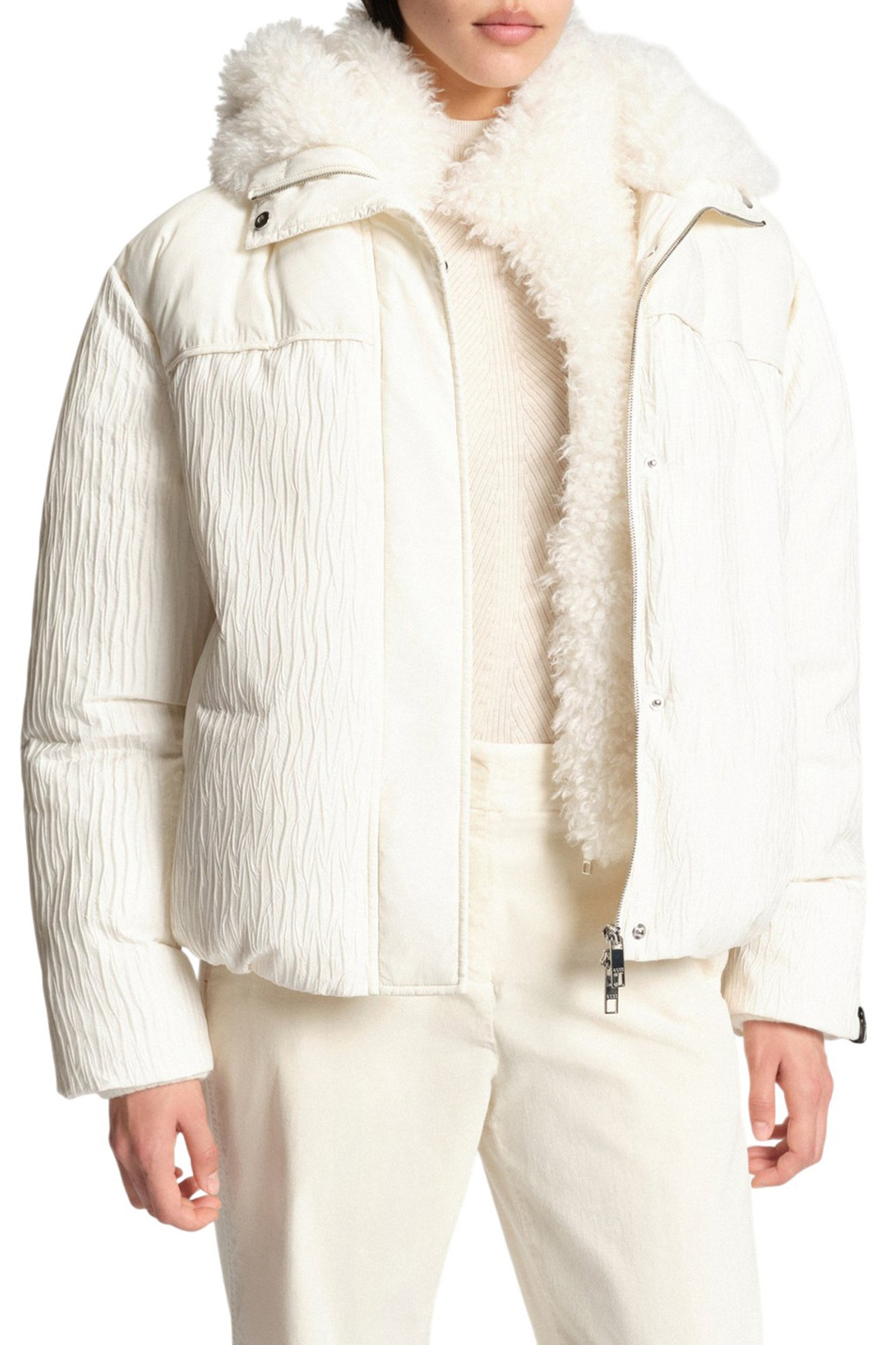 Куртка Pexia со съемным воротником|Основной цвет:Кремовый Женский BOSS Куртка Pexia со съемным воротником (цвет ), артикул 50546842 | Фото 3