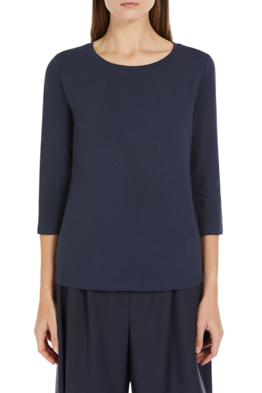 Женский Weekend Max Mara Лонгслив MULTIA из эластичного хлопка (цвет ), артикул 2515971021 | Фото 3