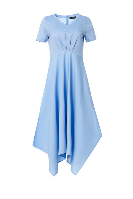 Платье MARTINA с асимметричным подолом|Основной цвет:Голубой|Артикул:56210521 | Фото 1