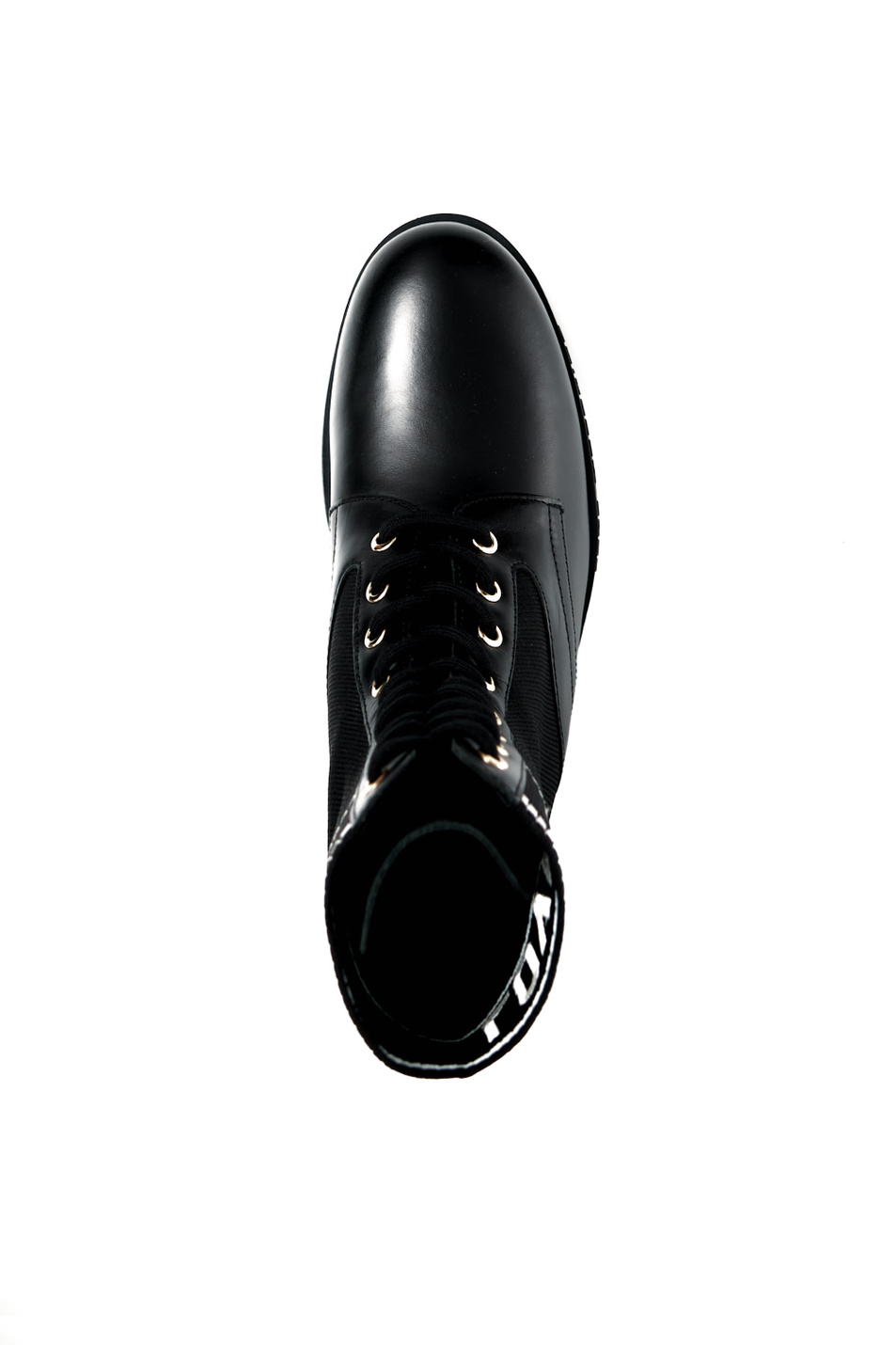 Женский Moschino Высокие ботинки на шнуровке с контрастным лого (цвет ), артикул JA24244G1FIZ | Фото 4