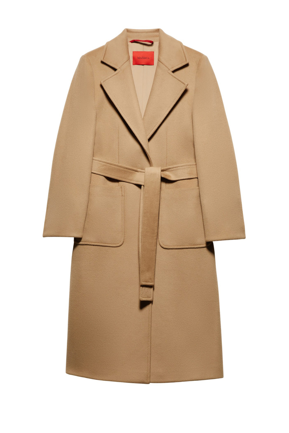 Пальто RUNAWAY с поясом|Основной цвет:Бежевый Женский MAX&Co. Пальто RUNAWAY с поясом (цвет ), артикул 2528016024 | Фото 1