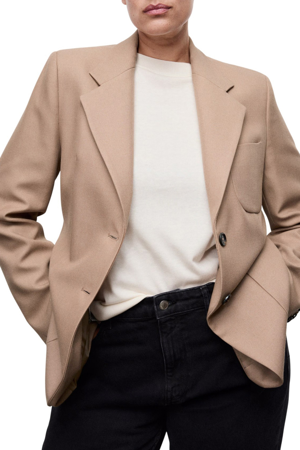 Пиджак NATALIE|Основной цвет:Бежевый Женский Mango Пиджак NATALIE (цвет ), артикул 17076003 | Фото 3