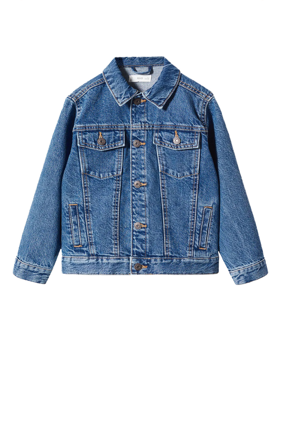 Мальчикам Mango Kids Куртка джинсовая JOHN из натурального хлопка (цвет ), артикул 47002877 | Фото 1