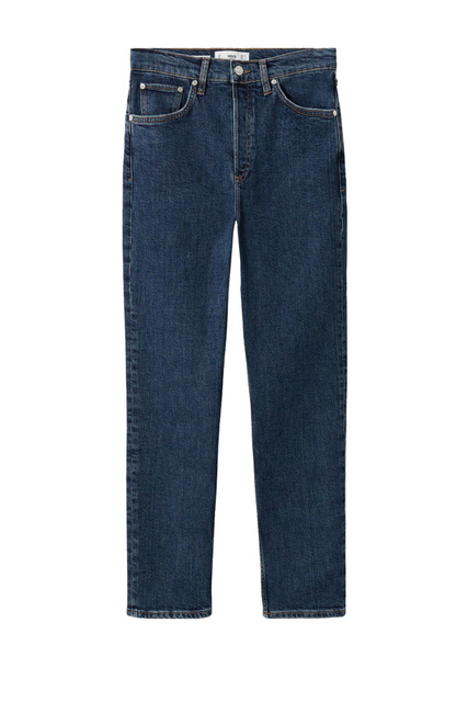 Укороченные джинсы MAR со средней посадкой|Основной цвет:Синий|Артикул:27011120 | Фото 1