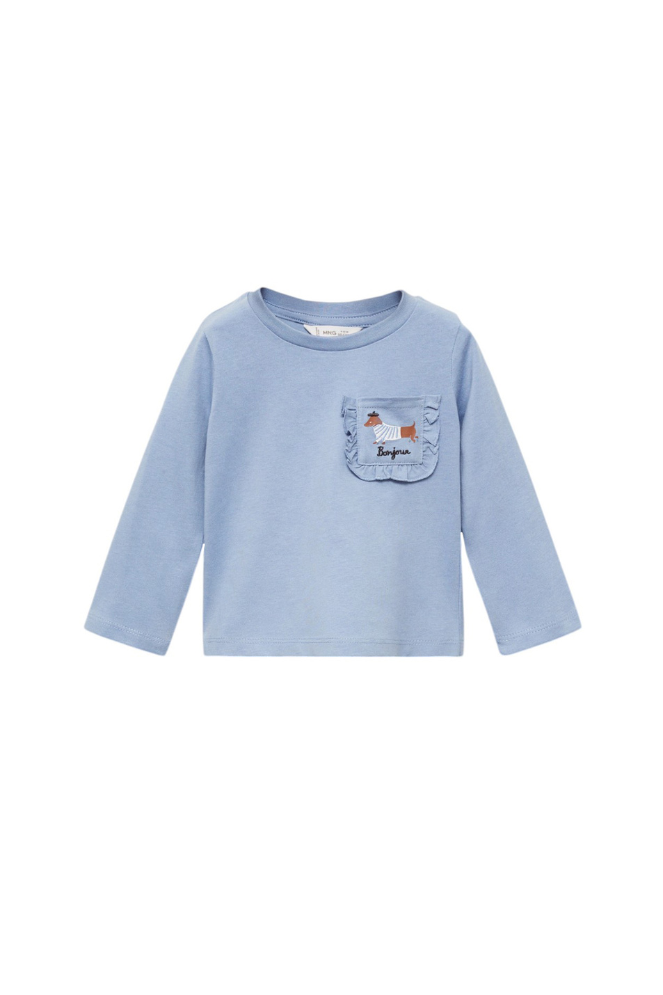 Девочкам Mango Kids Джемпер BONJOUR из смесового хлопка (цвет ), артикул 87023276 | Фото 1