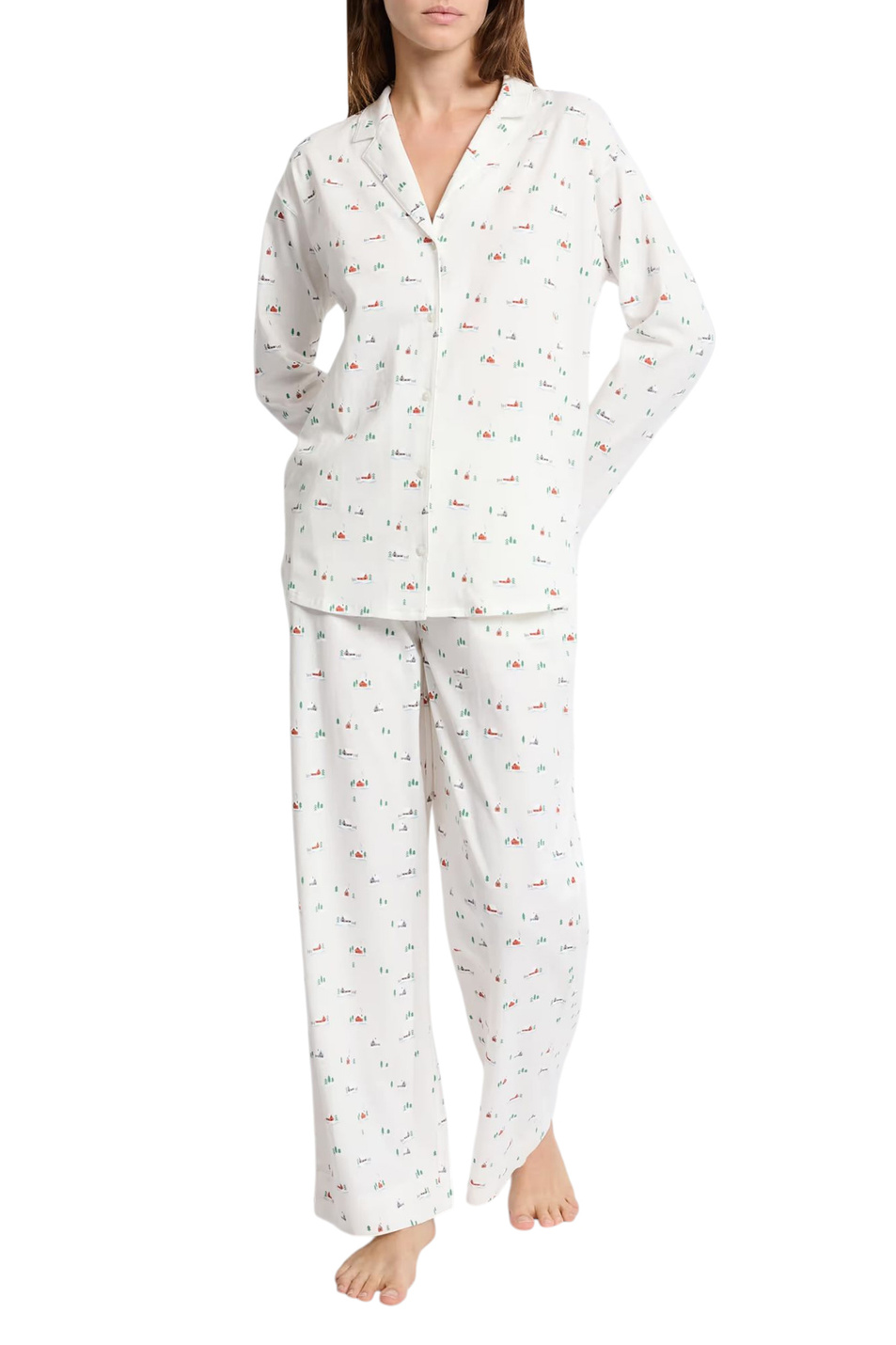 Женский Etam Пижамная рубашка PRYSKA из хлопка (цвет ), артикул 6556744 | Фото 2