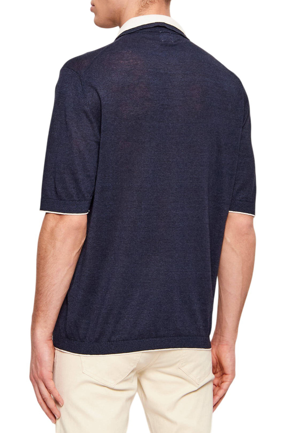 Мужской Eleventy Поло прямого кроя (цвет ), артикул M76POLM01-MAG0M059 | Фото 5