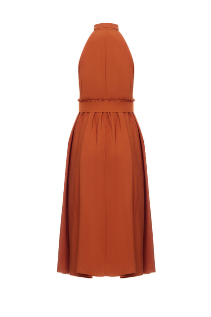 Платье с поясом|Основной цвет:Оранжевый|Артикул:CA3348T2508 | Фото 2