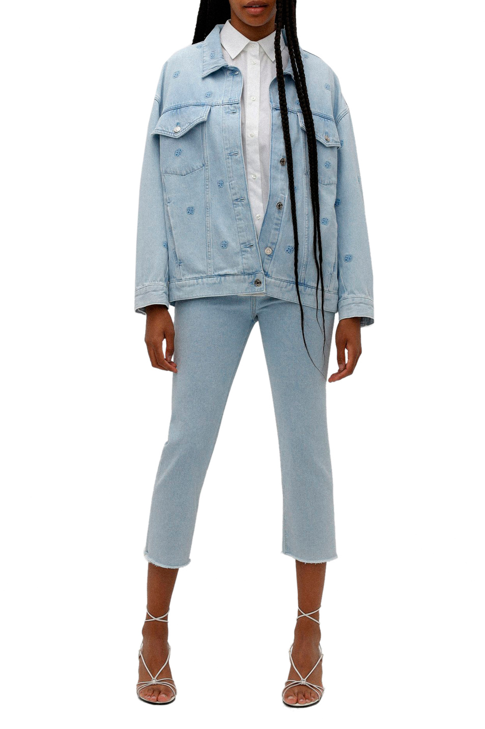 Женский HUGO Джинсовая куртка с вышивкой (цвет ), артикул 50474023 | Фото 2