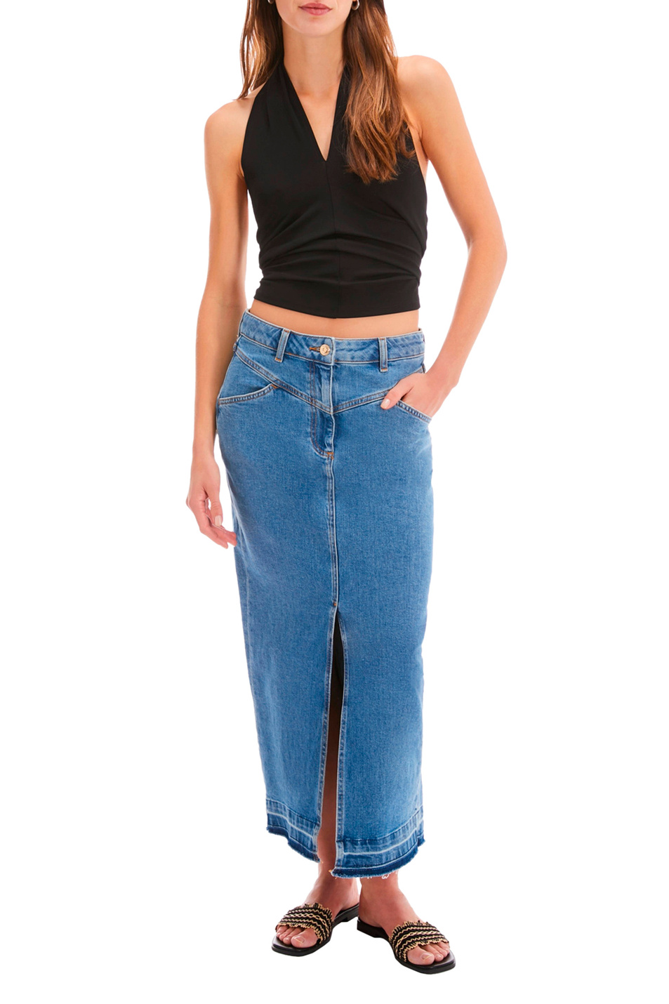 Женский Pennyblack Юбка CORSICA джинсовая из эластичного хлопка (цвет ), артикул 2411101044 | Фото 2