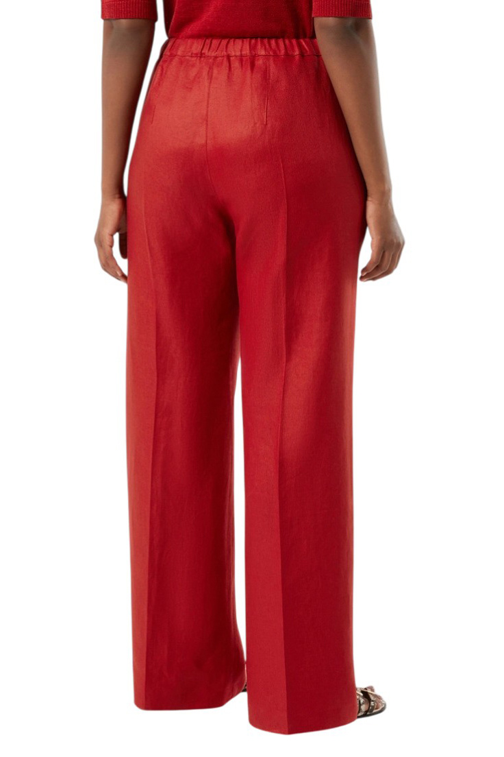 Брюки CANAPA изо льна|Основной цвет:Красный Женский Marina Rinaldi Брюки CANAPA изо льна (цвет ), артикул 2617131132 | Фото 4