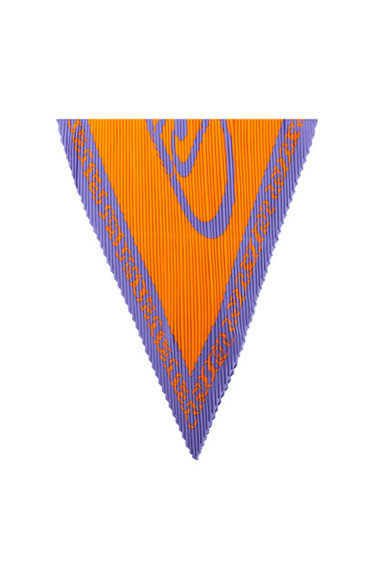 Плиссированный платок с логотипом|Основной цвет:Фиолетовый|Артикул:2A3014T0300 | Фото 1
