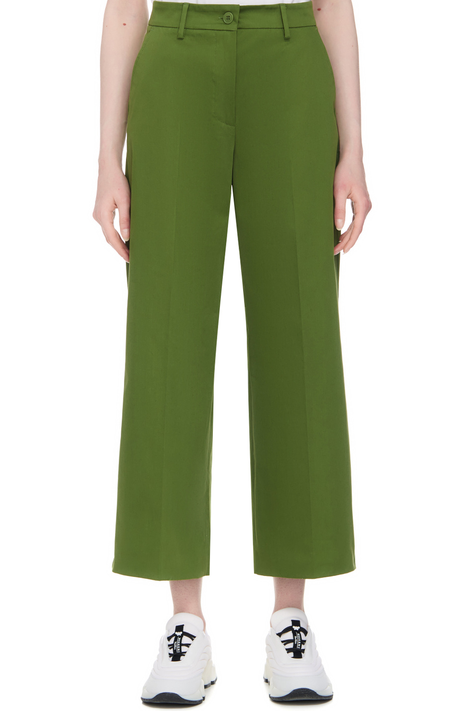 Женский Weekend Max Mara Брюки URIAL из эластичного хлопка (цвет ), артикул 2351360139 | Фото 3