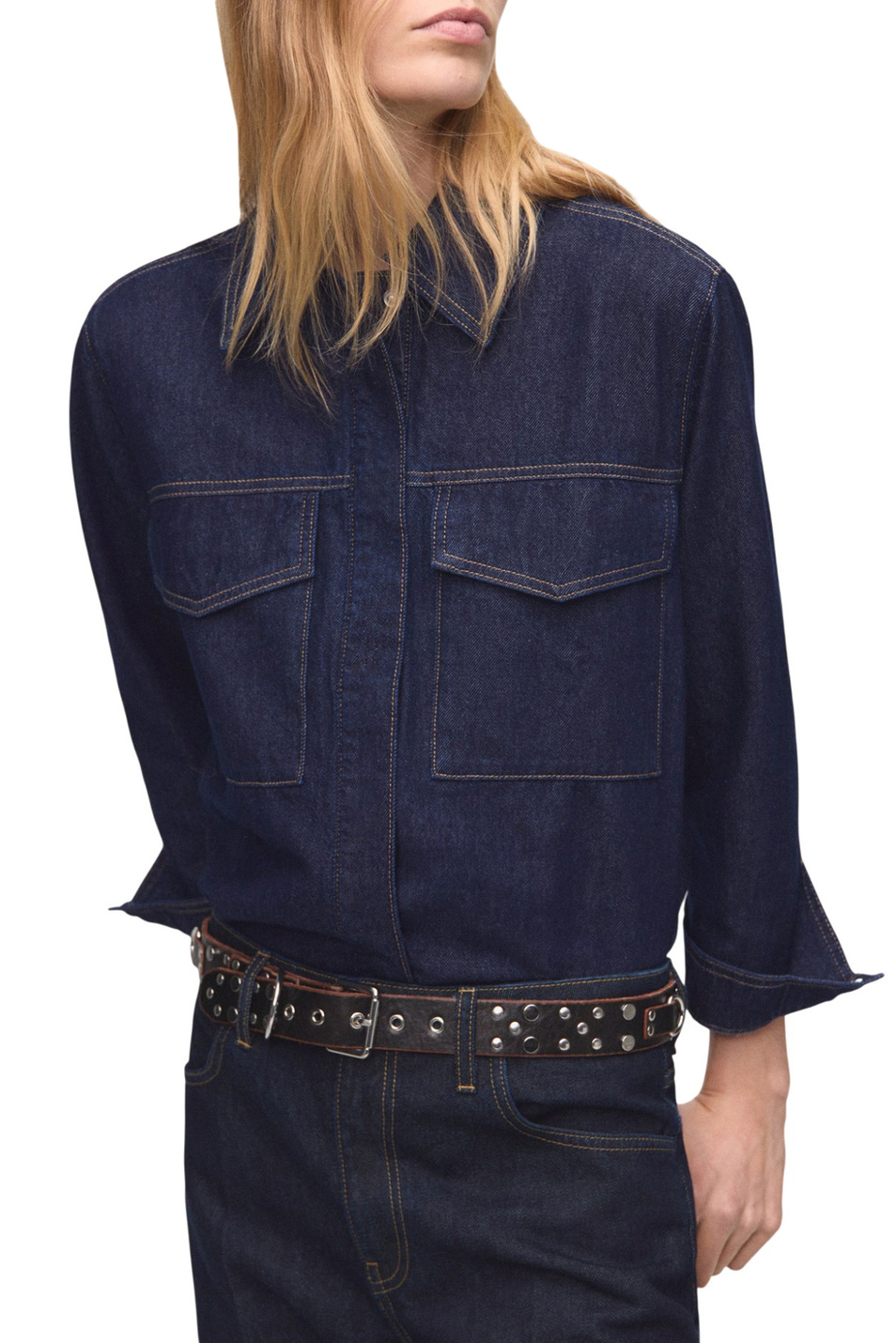 Женский Mango Рубашка джинсовая AYLIN (цвет ), артикул 27041237 | Фото 3