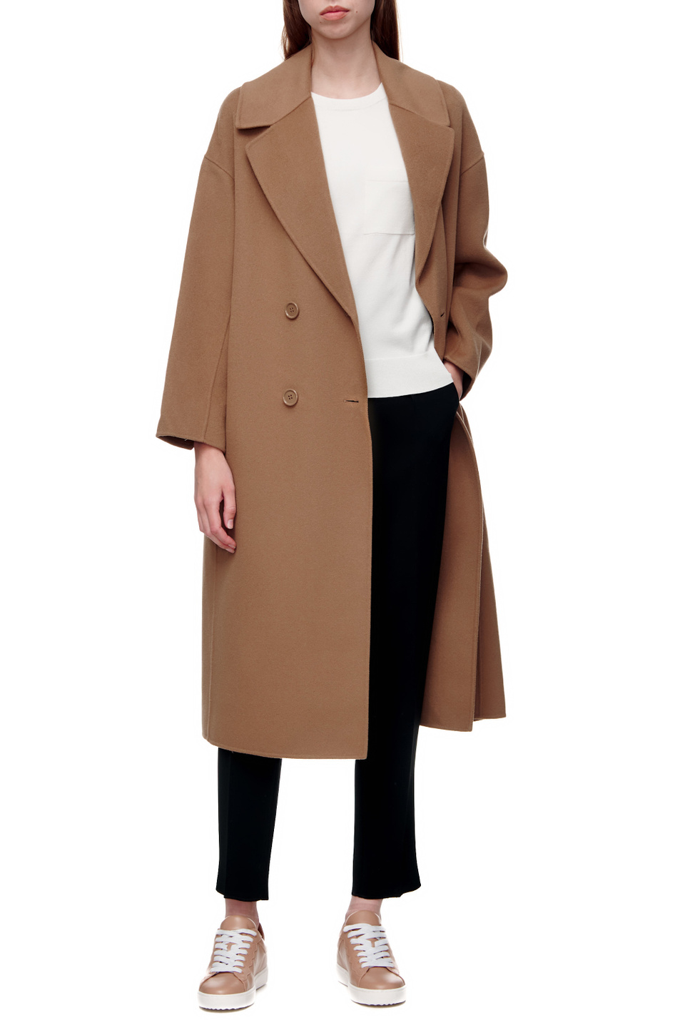 Женский Max Mara Двубортное пальто SIMONE с поясом (цвет ), артикул 90160929 | Фото 4