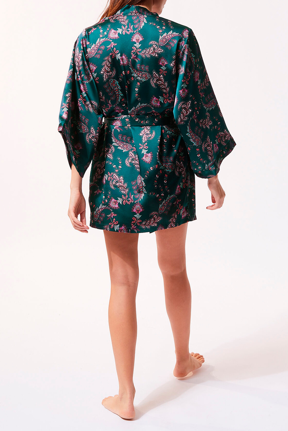 Etam Атласный халат-кимоно YLANG с принтом (цвет ), артикул 6524492 | Фото 5