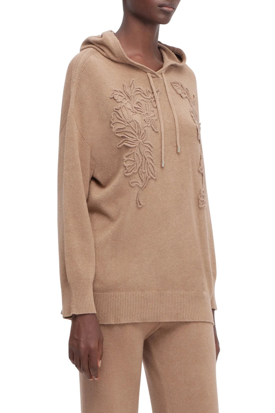 Джемпер с аппликацией|Основной цвет:Бежевый Женский Ermanno Firenze Джемпер с аппликацией (цвет ), артикул D47EM017EP2 | Фото 4